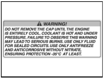 Position of the Adhesive Warning Labels